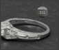 Preview: Art Deco Design Brillant Ring, 0,34ct Solitär, 585 Gold